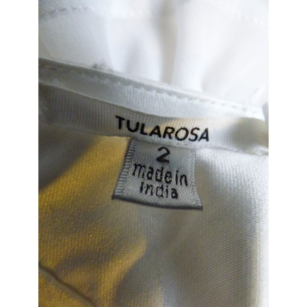 Tularosa White Beaded Chiffon Mermaid Maxi Dress 2 NEW - Picture 13 of 13